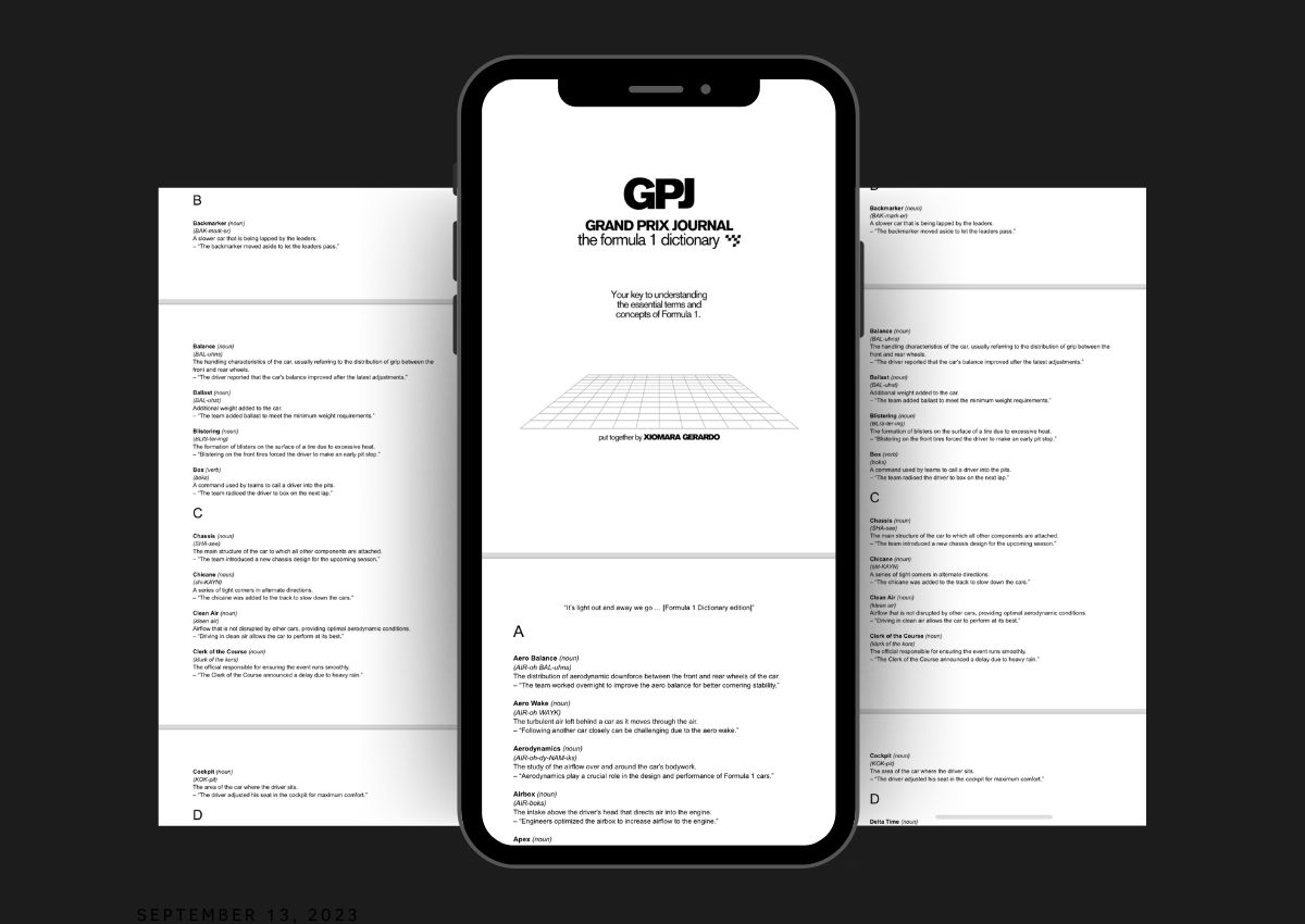 The Formula 1 Dictionary